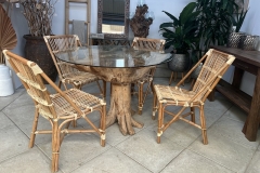 Tree-root-table-and-Bamboo-Chairs-sold-seperately